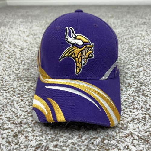 Minnesota Vikings Hat Cap Flex Mens One Size Purple NFL Football Reebok Swirl