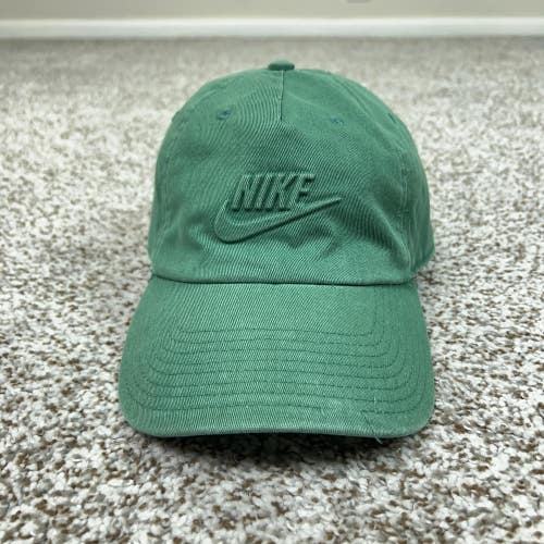 Nike Hat Cap Strap Back Mens One Size Green Heritage86 Swoosh Dad Baseball Logo