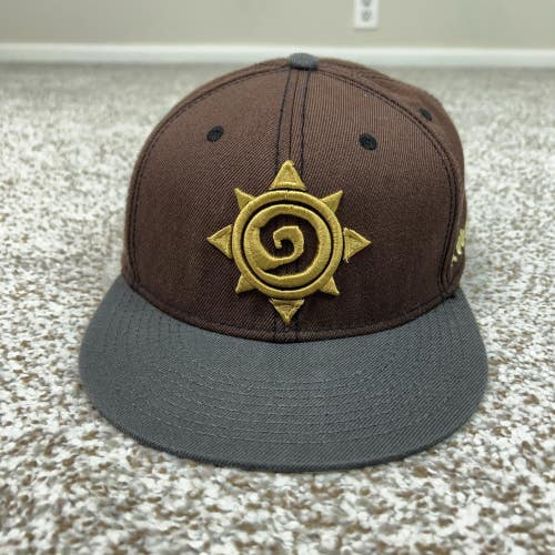 Hearthstone Hat Cap Snap Back Mens One Size Brown Blizzard Video Game Logo