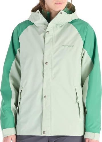Marmot Cascade Jacket Full Zip Hooded Frosty Green/Clover Womens XL NWT