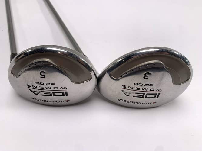 Adams Idea A2 OS 3 & 5 Fairway Wood Set 15* 18* Aldila Idea Womens RH