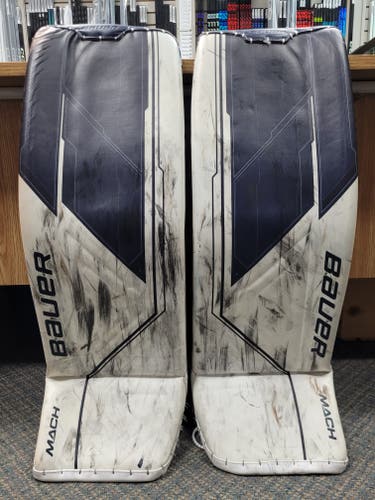 35 +1  Bauer Supreme Mach Goalie Leg Pads Pro Stock (Used)