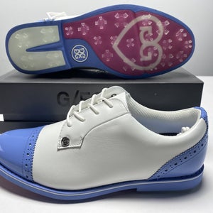 G/FORE Cap Toe Gallivanter Golf Shoes White Blue Women's SZ 8 (G4LS22EF04)