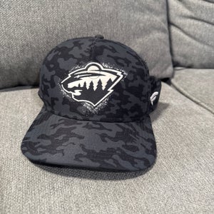 Ryan Hartman 38 TEAM PLAYER ISSUE Minnesota Wild Fanatics Authentic Pro Hat Game Used