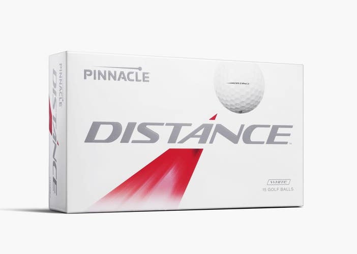 Pinnacle Distance Golf Balls (White, 15 pack) 15pk 2025 NEW