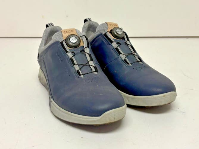 ECCO M Golf S-Three Boa-Coiler Blue Leather Sneakers EU 44 US Men's 10.5 GREAT