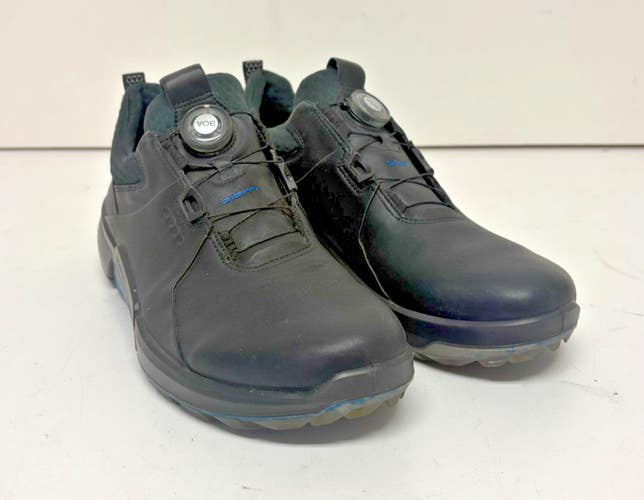 ECCO Biom H4 Black Leather Boa-Coiler Golf Sneakers EU 44 US Men's 10.5 GREAT