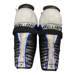 Used Bauer ONE 15 Junior Shin Guards White 10" 11375-S000372376