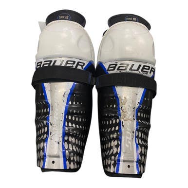 Used Bauer ONE 15 Junior Shin Guards White 10" 11375-S000372376
