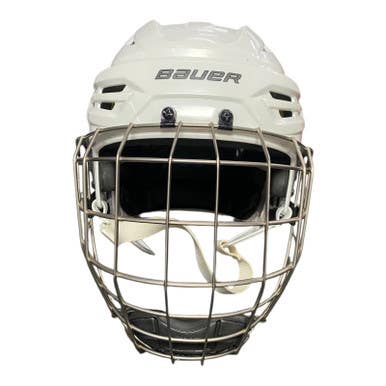 Used Bauer REAKT 95 Helmet Cage Combo White LG 11375-S000369897