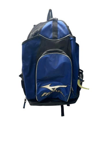Used Mizuno BACKPACK BB/SB Player Backpack Black And Royal Blue 11835-S000202958