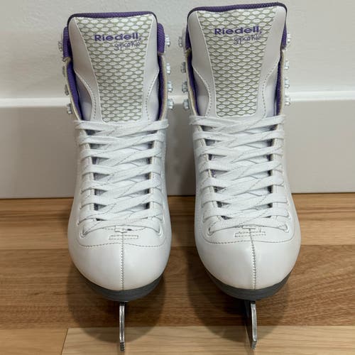 Riedell Sparkle 118 Ladies Girls White Ice Skates Size 5
