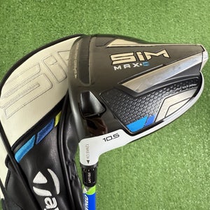 TaylorMade Sim Max D Driver 10.5 UST Mamiya Helium 5F3 Regular Flex Left Handed