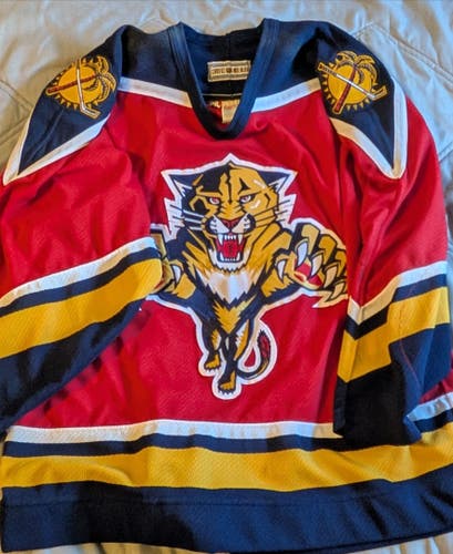 Red Vintage Florida Panthers Authentic Men's CCM Jersey Size 48