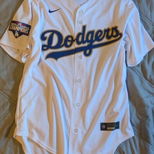 Replica White 2020 Dodgers Champion Medium Men's Nike Jersey (Used)