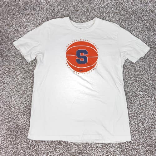 Syracuse Orange Shirt Mens Large White NCAA Basketball Nike Tee College Sports