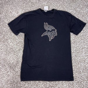 Minnesota Vikings Shirt Mens Small Black NFL Football Graphic Tee Top Majestic