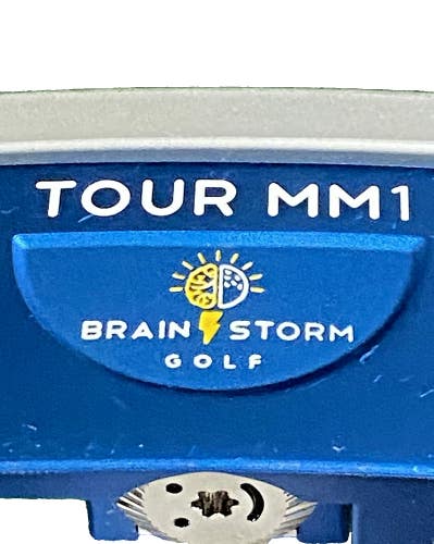Brain Storm Golf Happy Tour MM1 Putter RH Steel 34" Tool, Weight Kit, Headcover