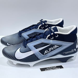 Size 15 Nike Alpha Menace Pro 4 Football Cleats Navy Blue FZ7702-400