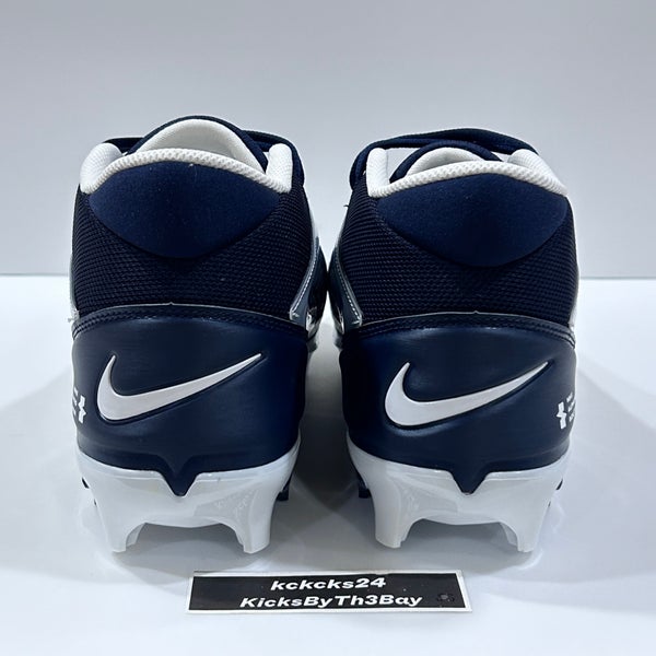 Nike Alpha Menace 4 Pro Football Cleats Navy Blue Men’s sz New NO BOX Nike Alpha Menace 4 Pro White Navy Blue Football Cleats Mens  main image 4