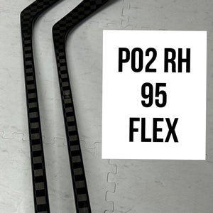 Senior(2x)Right P02 95 Flex Lidstrom ProBlackStock™ Unbranded Blackouts Pro Stock Hockey Sticks