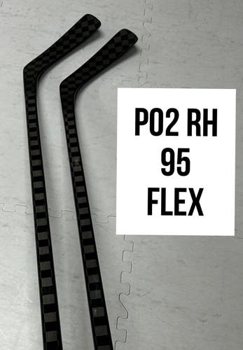 Senior(2x)Right P02 95 Flex Lidstrom ProBlackStock™ Unbranded Blackouts Pro Stock Hockey Sticks
