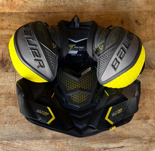 Large Intermediate Bauer Supreme Ultrasonic Shoulder Pads (New)