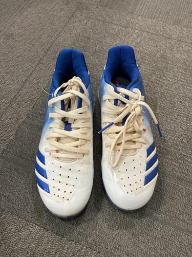 Used Adidas BB/SB Cleats Royal Blue And White Junior 03 11614-S000228690