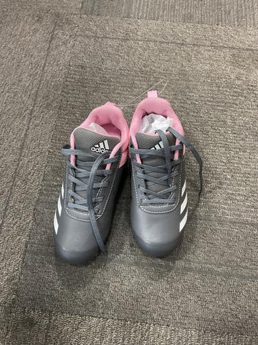Used Adidas BB/SB Cleats Graphite And Pink Youth 13.0 11614-S000228688