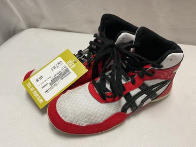 Used Asics MATFLEX 7 Wrestling Shoes Red Junior 03.5 11490-S000268165