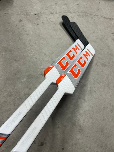 2 Pack 26” Paddle Senior CCM Extreme Flex 4 Regular Goalie Stick NHL - Lukás Dostal - Anaheim Ducks