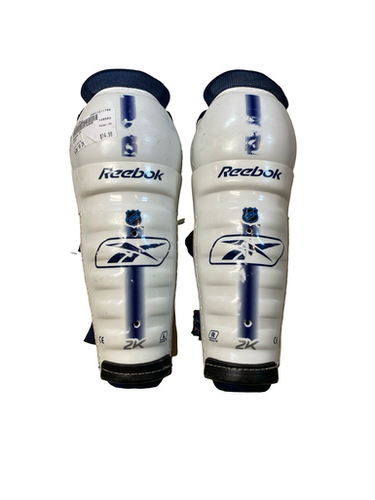 Used Reebok 2K Junior Shin Guards White 10" 11706-S000370166
