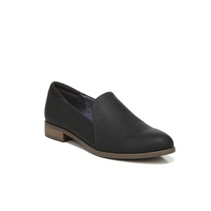 Dr. Scholl's Rate Flats Women's 9 Black Faux Leather Round Toe Loafers HAWK812