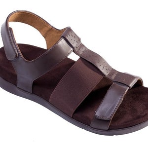 Spenco Anabel Sandal Women's 7 French Roast Leather Adjustable Orthotic HAWK1172