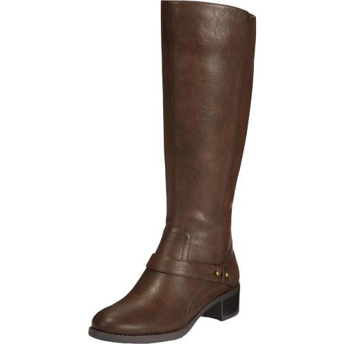Easy Street Jewel 30-9556 Boots Women's 8.5 Brown Faux Leather Knee-High HAWK794