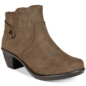 Easy Street Dawnta Boots Women's US 7.5 Brown Matte Block Heel Bootie HAWK810