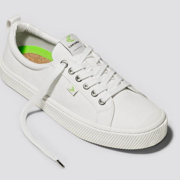 Cariuma OCA Low Sneakers Women's US 8 Off-White Canvas Comfort Shoes HAWK1177