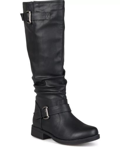 Journee Collection Stormy Riding Boots Women's US 9.5 Black Knee High HAWK832