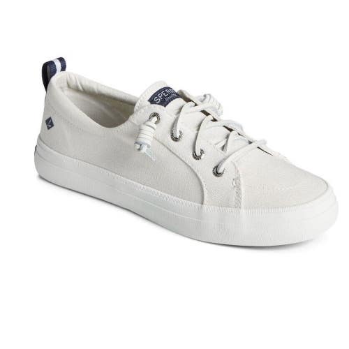 Sperry Crest Vibe STS99250-100 Sneakers Women's US 8 White Canvas Shoes HAWK911