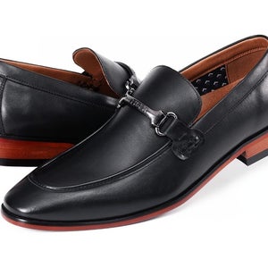 Tommy Hilfiger Senner Bit Loafers Men's US 13D Black Faux Leather Shoes HAWK896