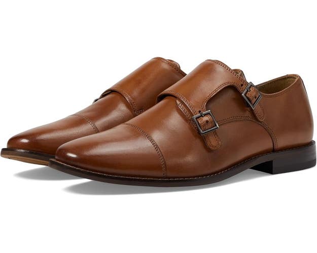 Florsheim Montinaro Men's US 12 Saddle Tan Double Monk Strap Dress Shoes HAWK902