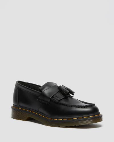 Dr. Martens Adrian 22209001 Loafers Men's 9 Black Leather Tassel Slip-On HAWK746