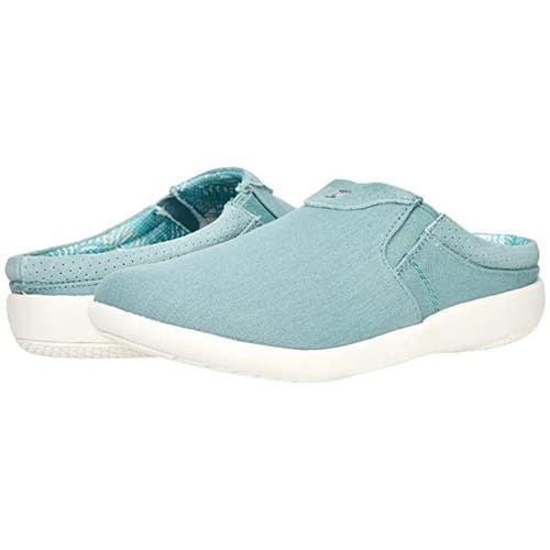 Spenco Siesta Nuevo Mule Women's US 7.5 Blue Round Toe Slip-On Shoes HAWK865