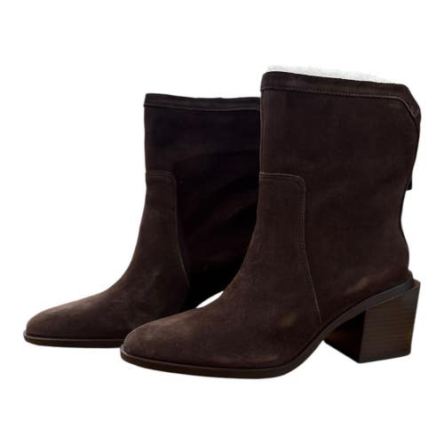 Vince Camuto Kortimy Boots Women's US 9 Brown Suede Block Heel Bootie HAWK1118