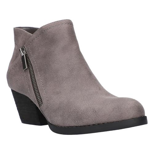 Bella Vita Bobbi Bootie Women's US 9 Gray Zipper Block Heel Ankle Boots HAWK757