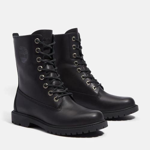 Timberland Premium TB0A43MXW02 Women 8 Black Leather 8" Waterproof Boots DWA3361