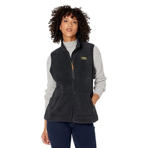 L.L.Bean Mountain Classic Vest Women's Small Black Fleece Full Zip Outdoor JZZ15