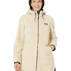 L.L.Bean Mountain Pile Jacket Womens XL Natural Sherpa Fleece Full Zip Cozy JZZ7
