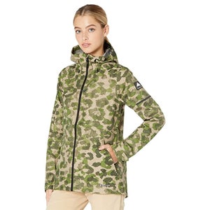 Burton GORE-TEX Multipath Shell Jacket Women's S Green Camouflage Full Zip JZZ10