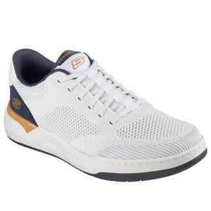 Skechers Relaxed Fit Corliss Dorset 210793-WHT Men 8.5 White Casual Shoe NIN1304